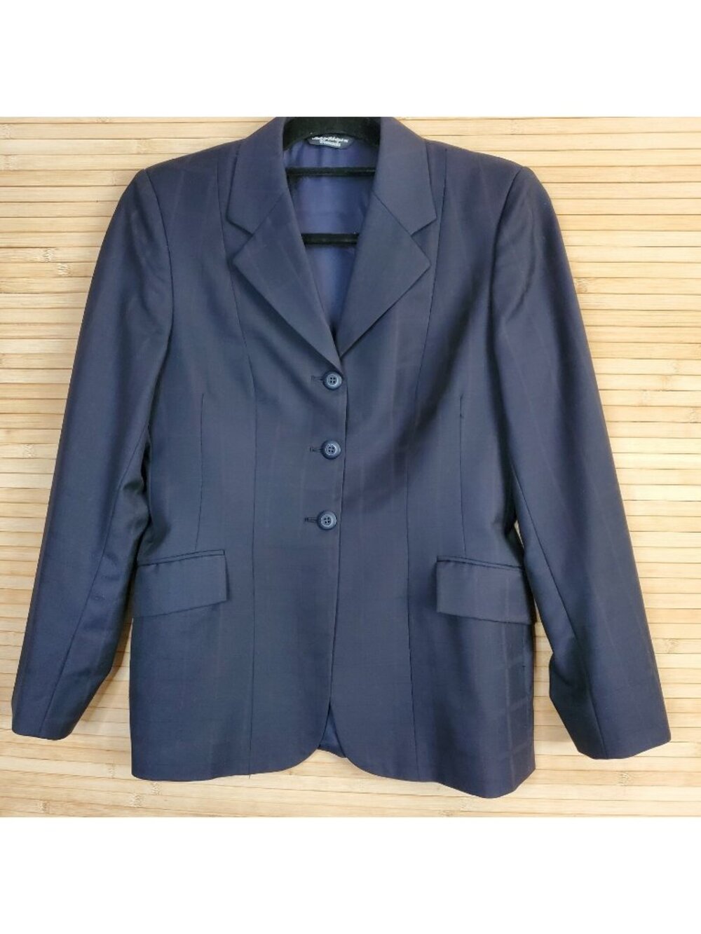 Grand Prix windowpane English Equestrian Riding Show Hunt Jacket 12 R